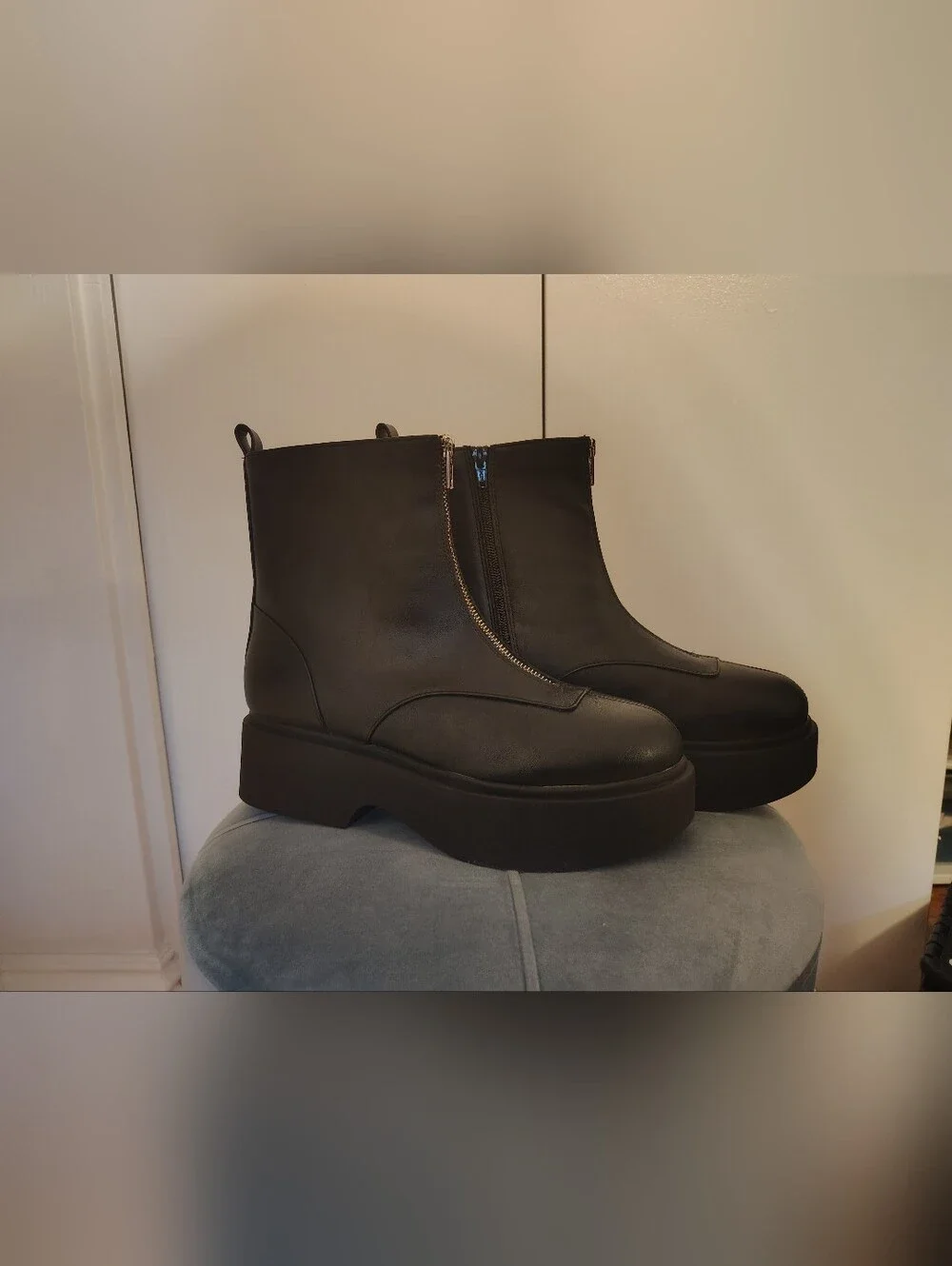Wild Fable Women's Black Platform Ankle Boots | 10